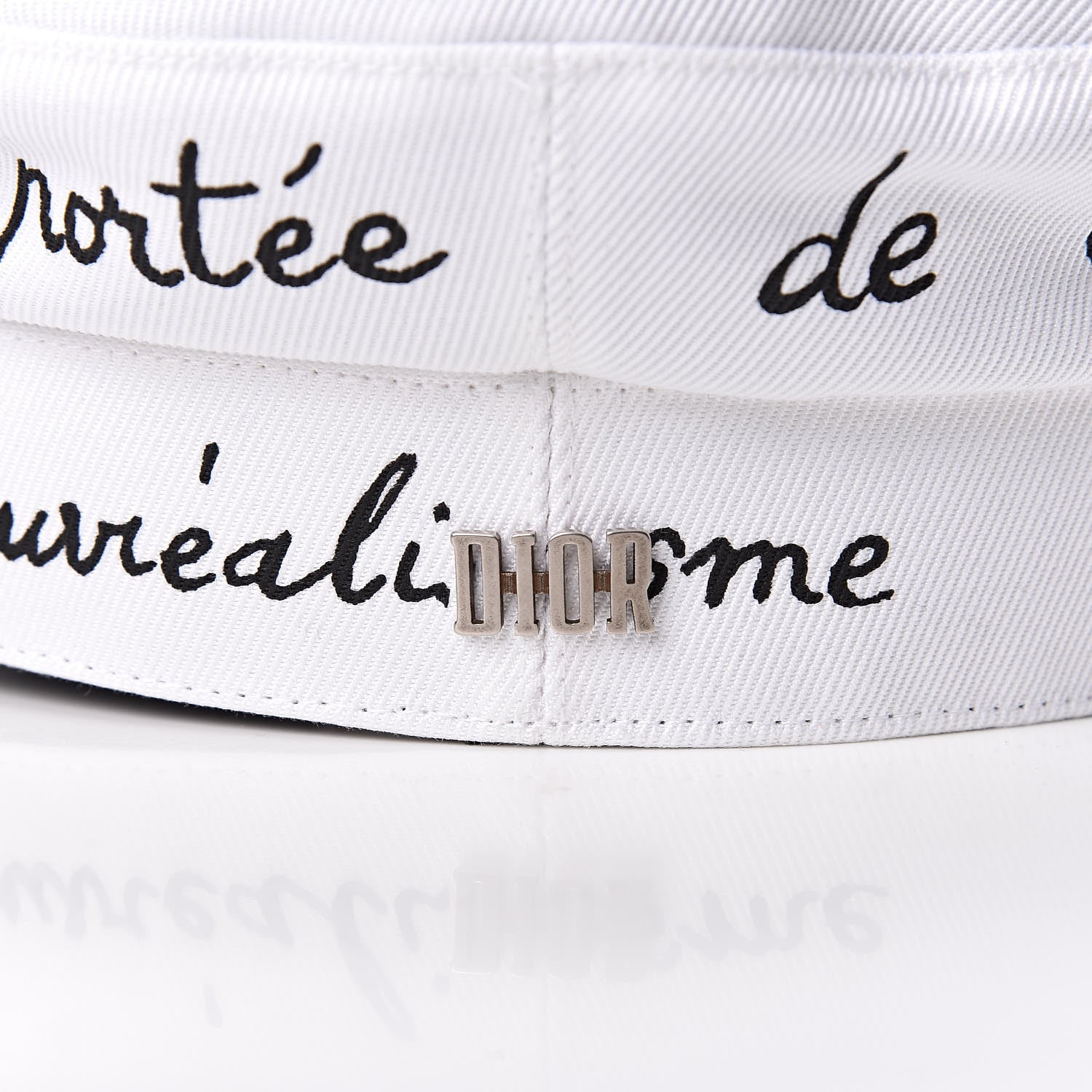 Christian Dior Daydream Words Print Cap Hat 57 White 11 of 11