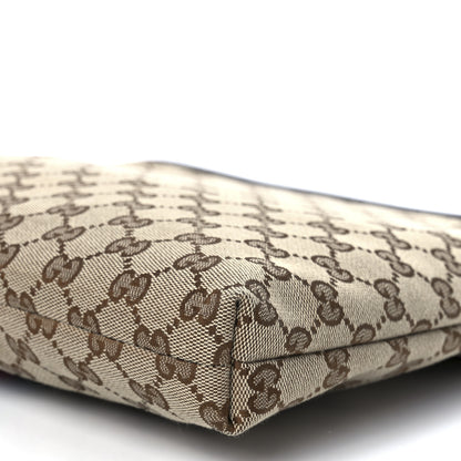 Gucci GG Monogram Web Flat Messenger Bag Black 12 of 13