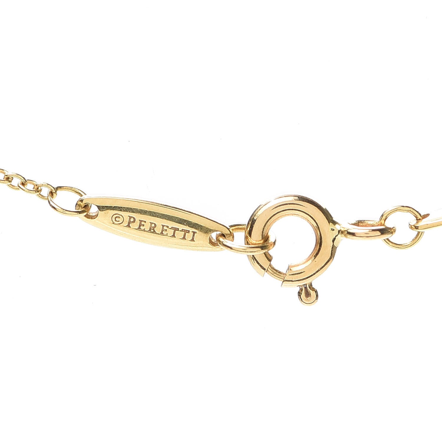 Tiffany 18K Yellow Gold Diamond .05ct Elsa Peretti Diamonds by the Yard Pendant Necklace 4 of 7