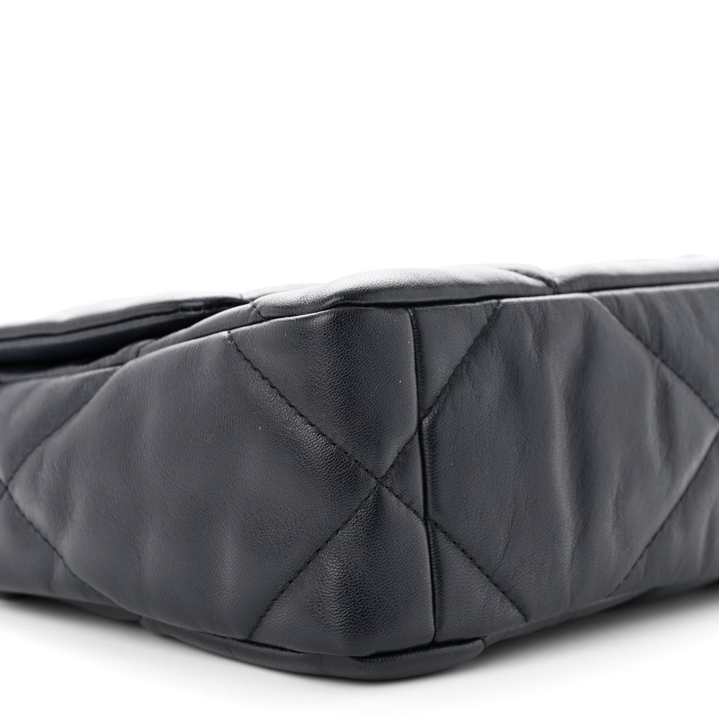 Lambskin Quilted Medium Chanel 19 Flap Navy Blue