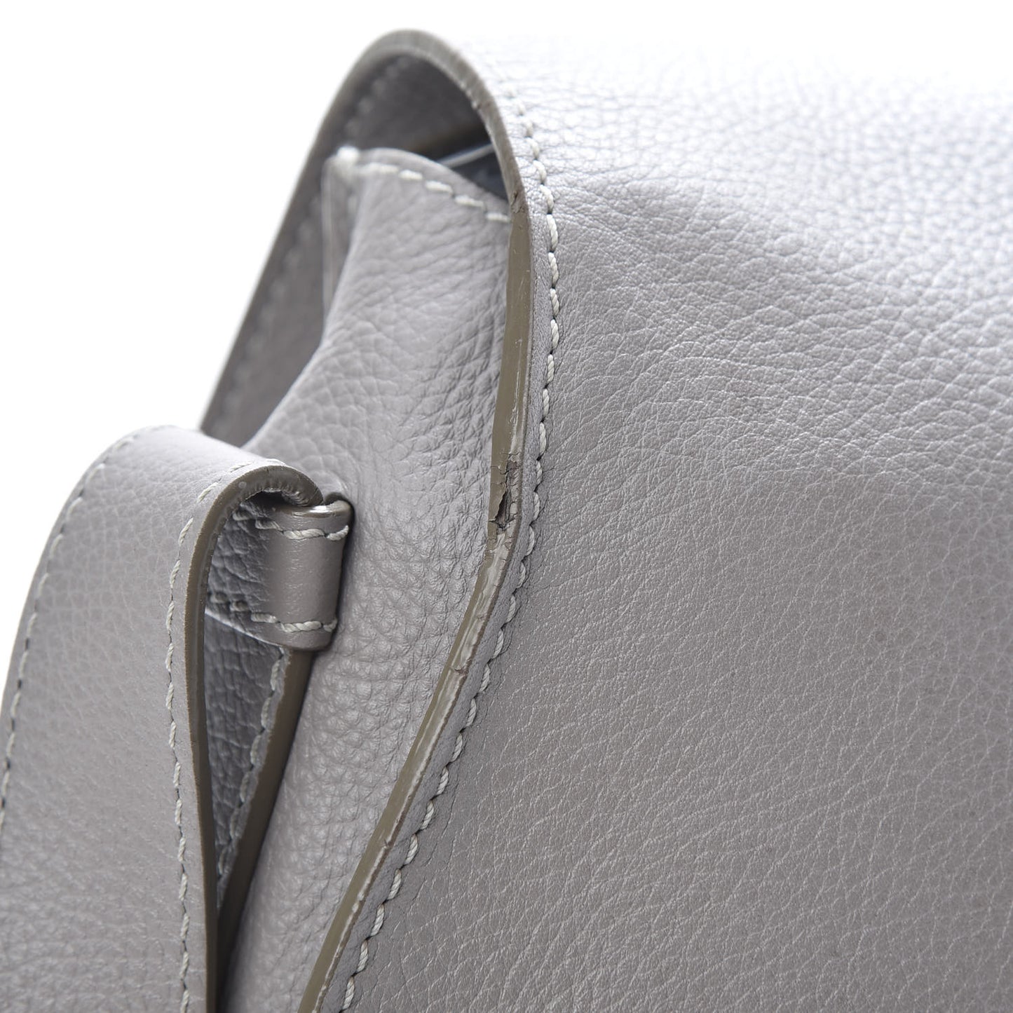 Calfskin Medium Marcie Round Crossbody Bag Cashmere Grey