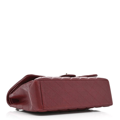 Chanel Caviar Quilted Maxi Double Flap Dark Red 4 of 10