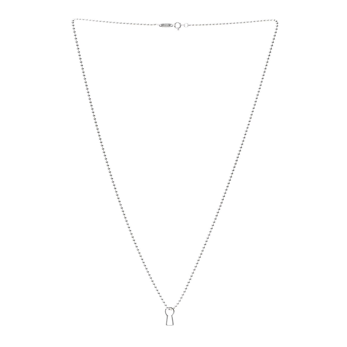 Sterling Silver Makers Keyhole Pendant Necklace