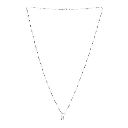 Tiffany Sterling Silver Makers Keyhole Pendant Necklace 3 of 6