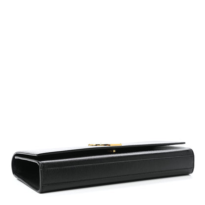 Saint Laurent Grain De Poudre Monogram Cassandre Clutch Black 4 of 8