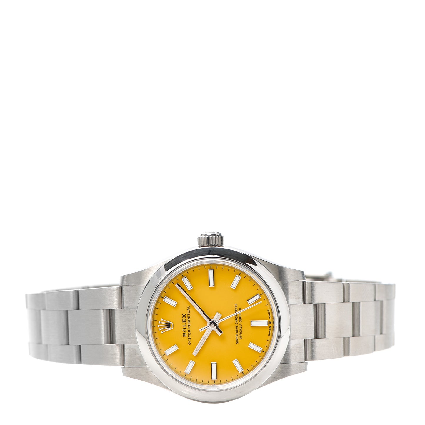 Stainless Steel 31mm Oyster Perpetual Watch Yellow 277200
