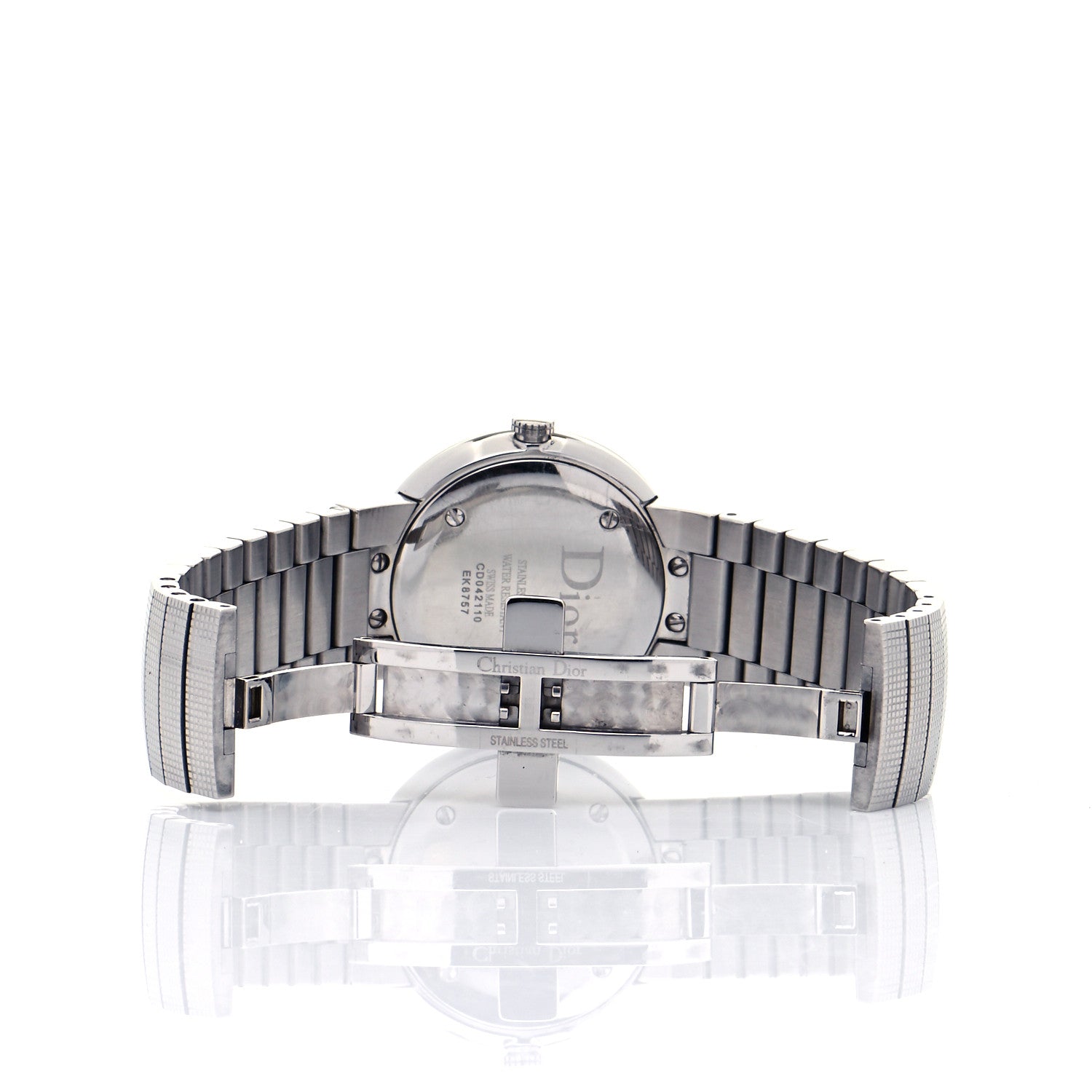 Christian Dior Stainless Steel Diamond Mother of Pearl 33mm La D De Dior Quartz Watch 5 of 6