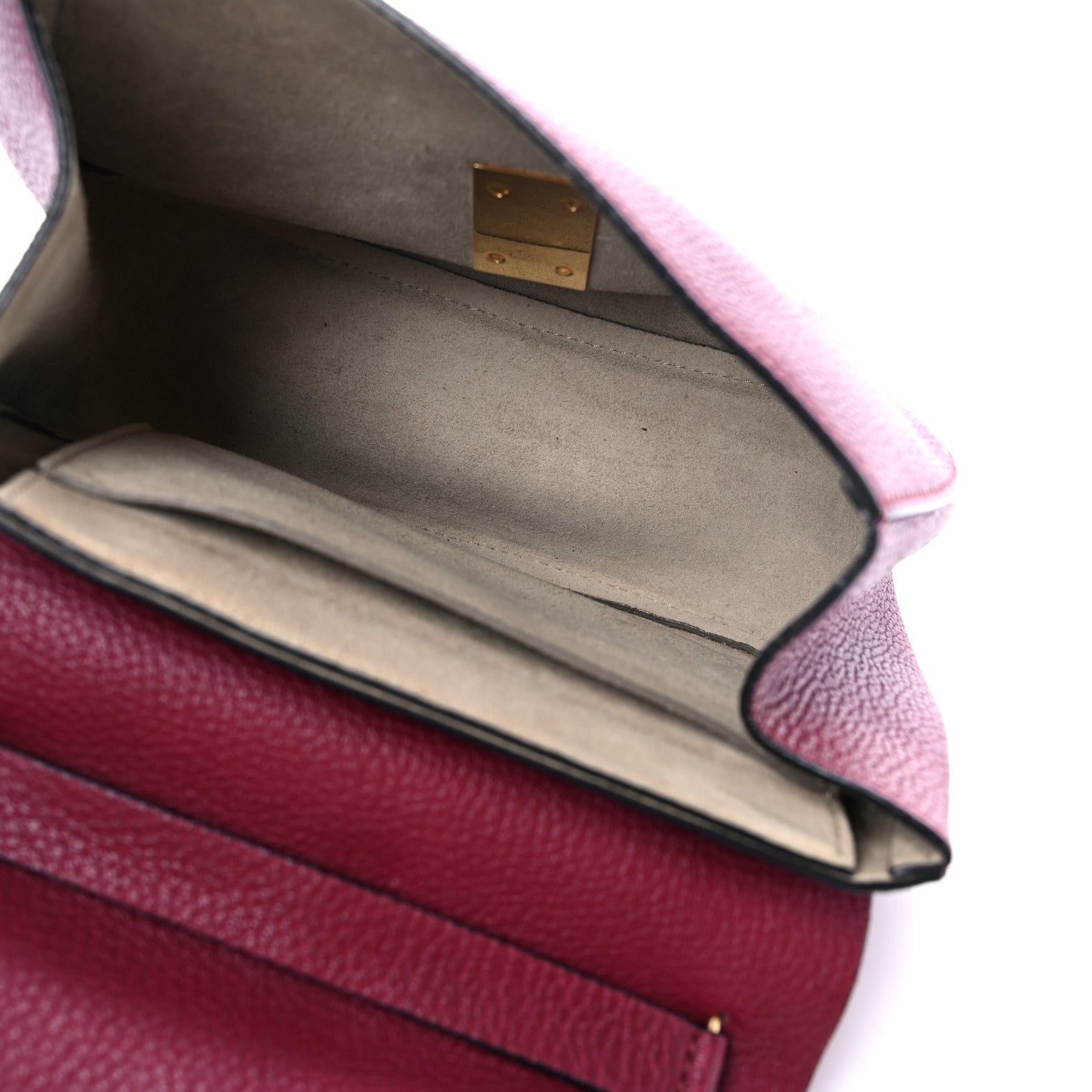 Chloe Grained Lambskin Drew Shoulder Bag Wine Purple 5 of 12
