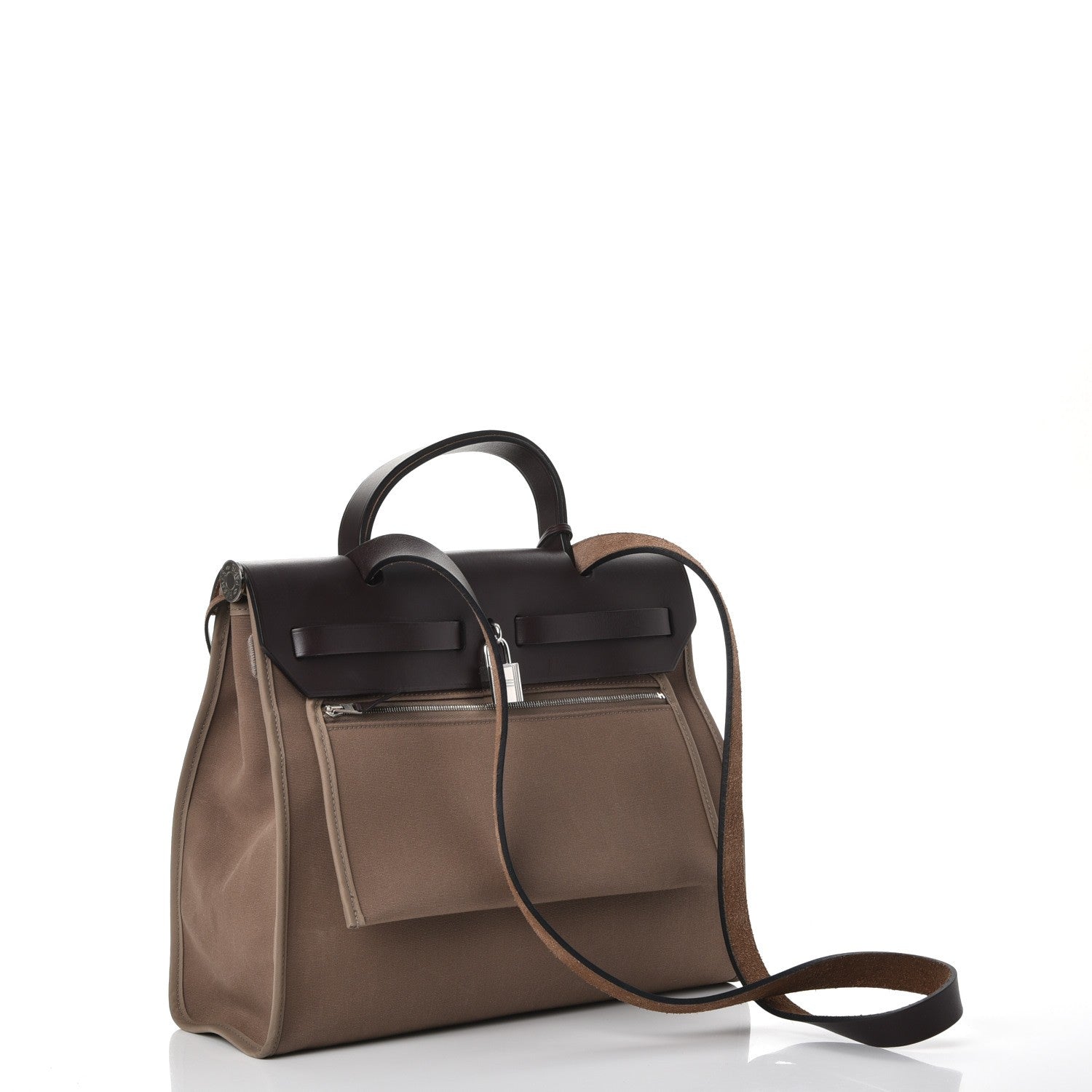 Hermes Vache Hunter Toile Herbag Zip 31 PM Etoupe Ebene 3 of 14