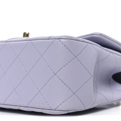 Chanel Lambskin Quilted Mini Top Handle Rectangular Flap Light Purple 10 of 10