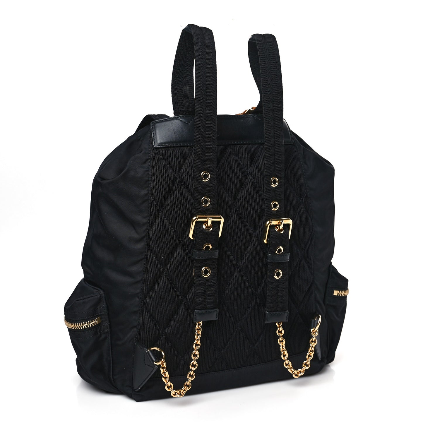 Nylon Large Rucksack Backpack Black
