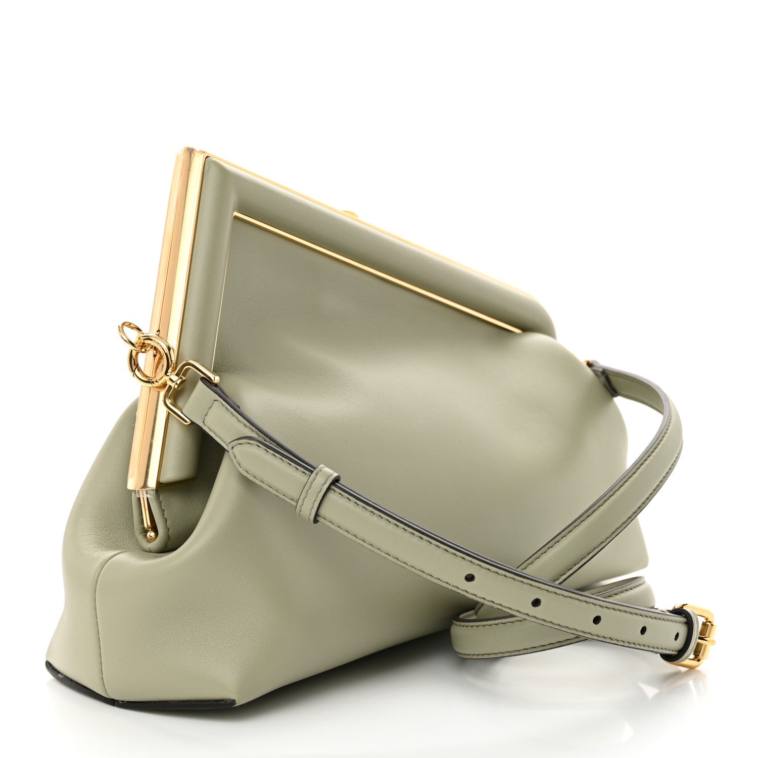 Fendi Shiny Nappa Midi Fendi First Green Tea 1731856 – FASHIONPHILE