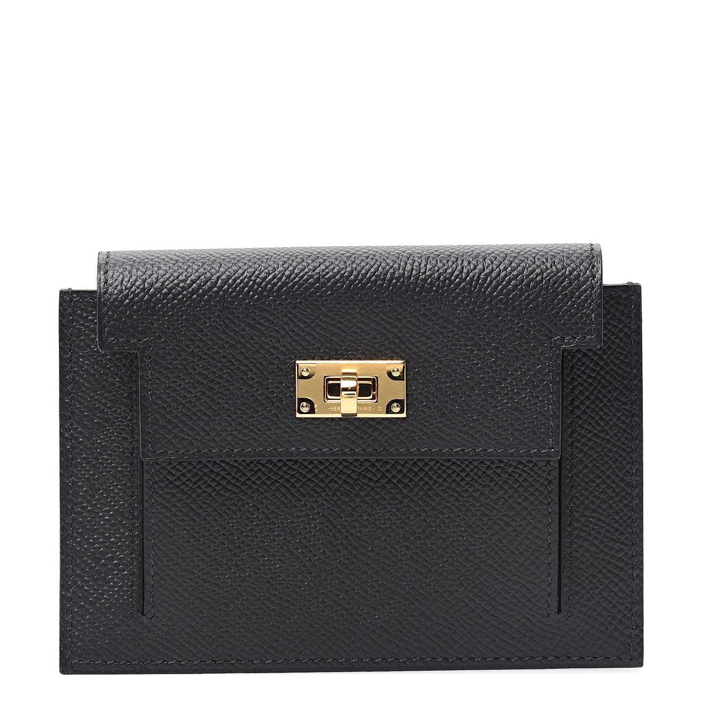 Epsom Kelly Pocket Compact Wallet Black