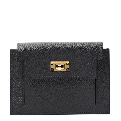 Hermes Epsom Kelly Pocket Compact Wallet Black 1 of 6
