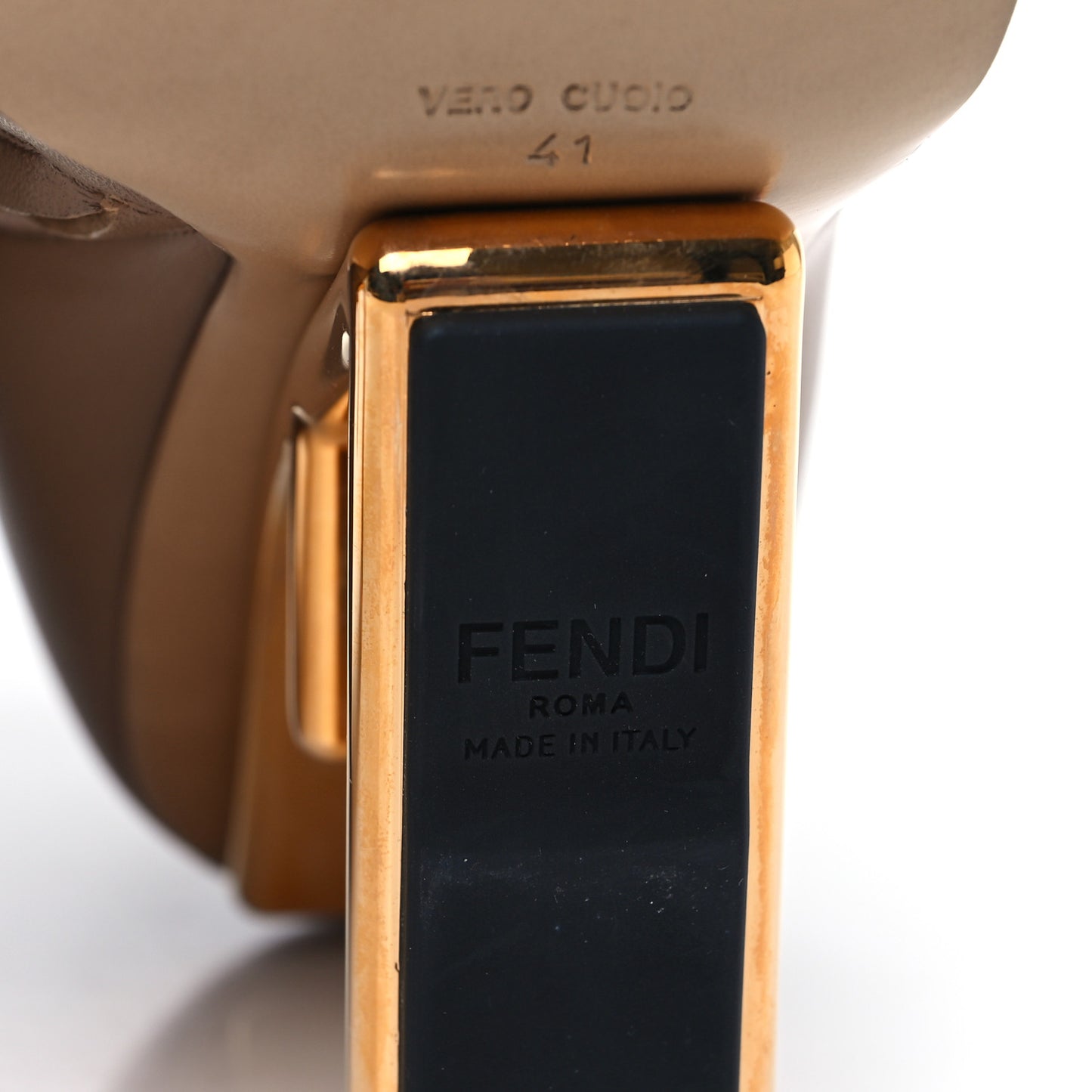 Nappa Fendi First 95mm Booties 41 Beige