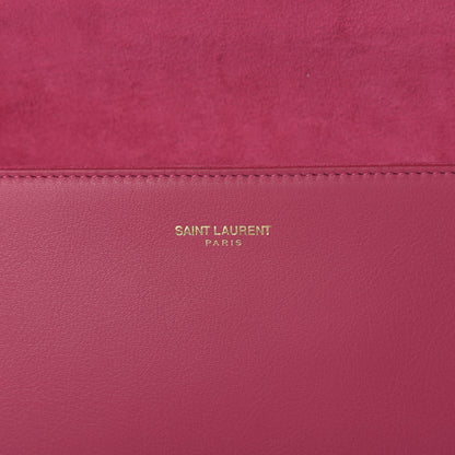 Saint Laurent Calfskin Classic Y Ligne Clutch Fuchsia 6 of 6