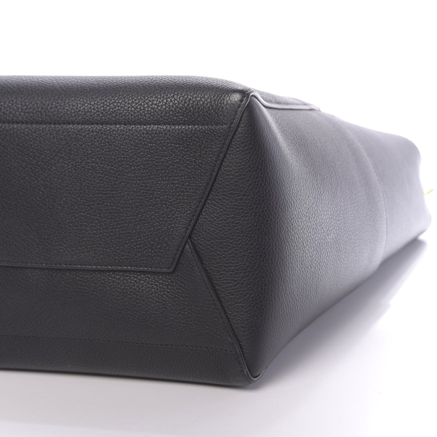 Soft Grained Calfskin Sangle Bucket Bag Black