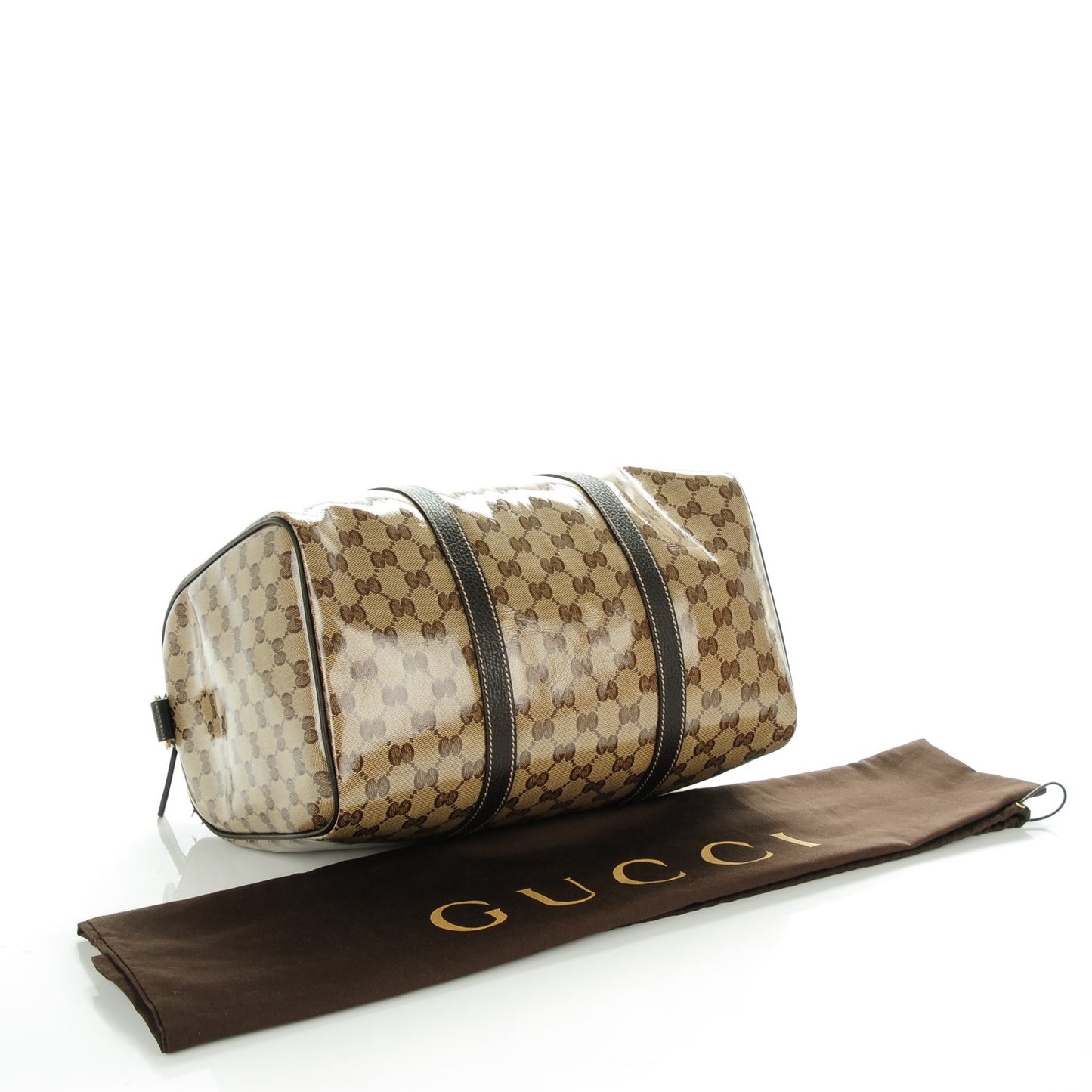 Crystal Monogram Medium Joy Boston Dark Brown