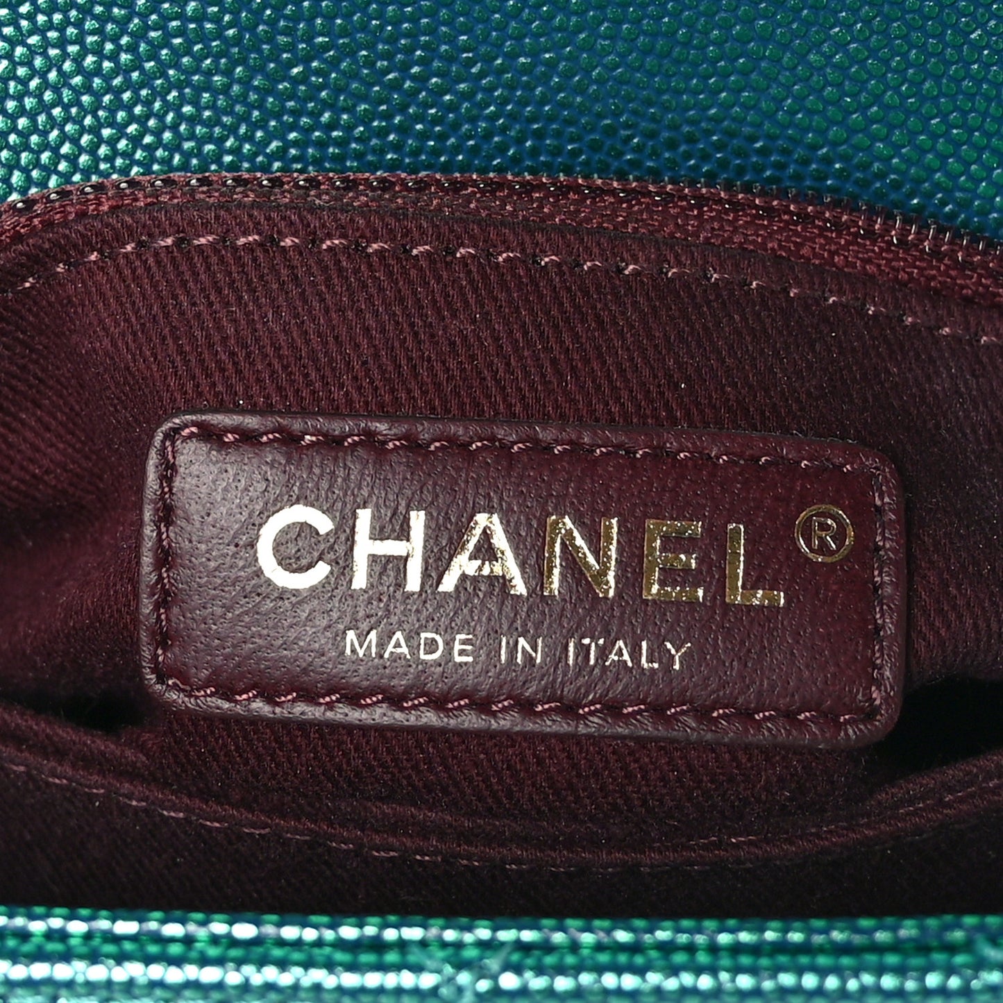 Metallic Caviar Quilted Mini Coco Handle Flap Blue