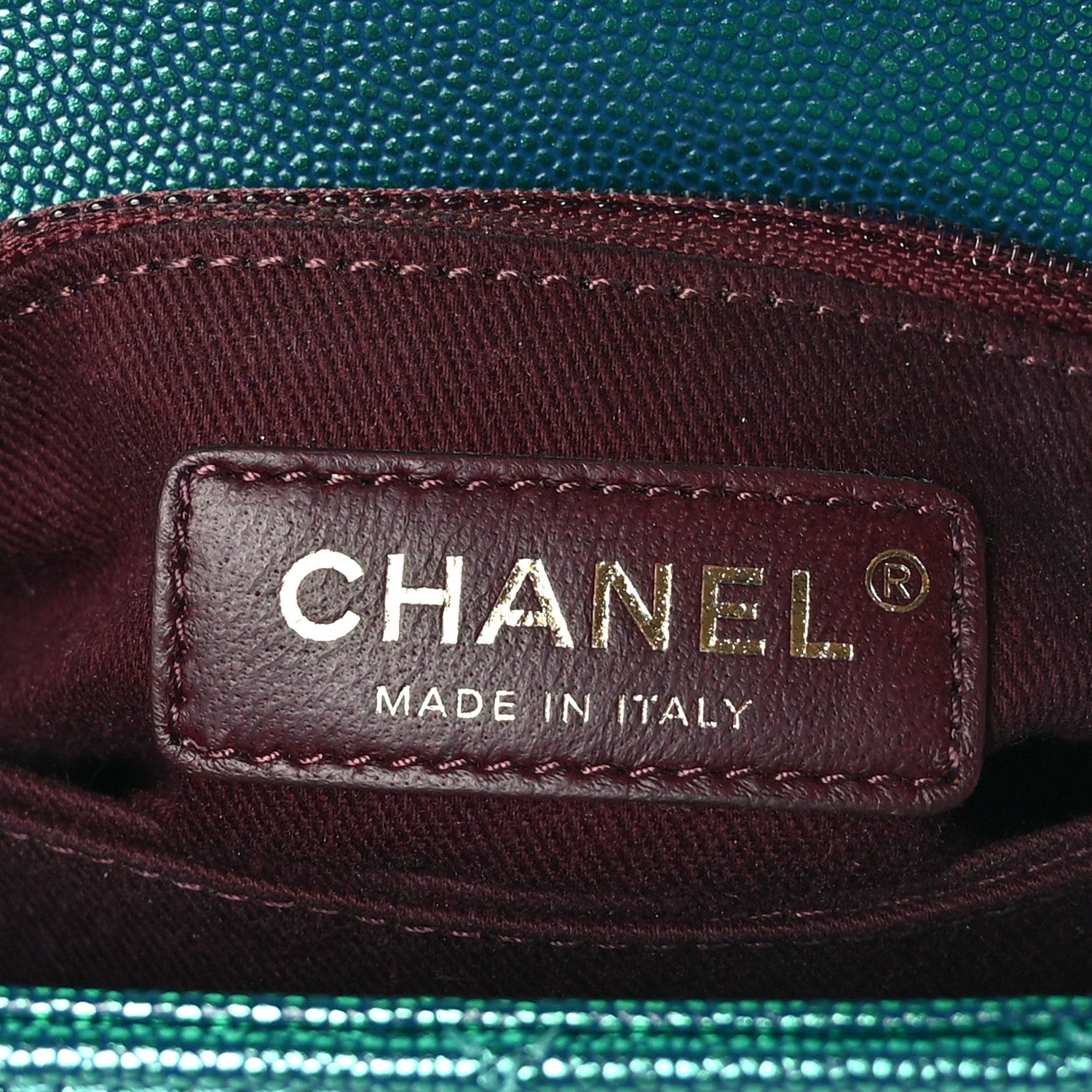 Chanel Metallic Caviar Quilted Mini Coco Handle Flap Blue 6 of 9