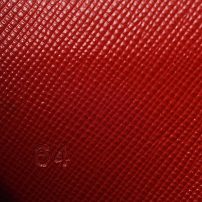 Prada Saffiano Metal Continental Wallet Flap Fuoco 7 of 8