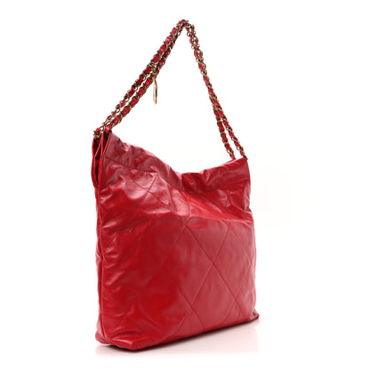 Chanel Shiny Calfskin Quilted Small Chanel 22 Red 4 of 11