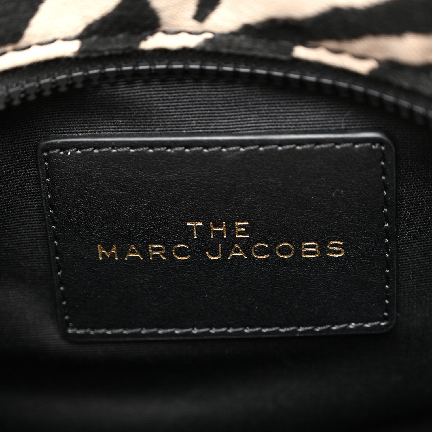 Marc Jacobs Cotton Canvas Zebra Tiger Print Mini The Traveler Tote Bag 6 of 11