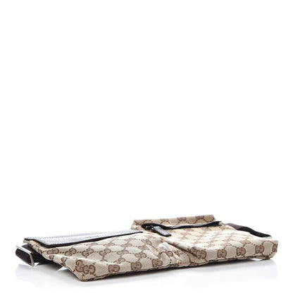 Gucci GG Monogram Double Pocket Belt Bag Dark Brown 4 of 9