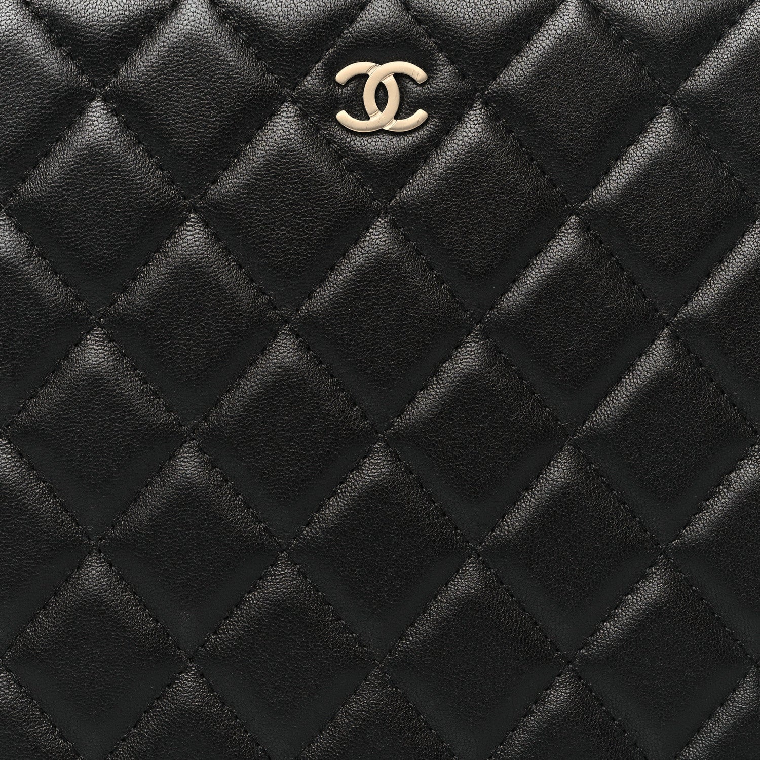 Chanel Lambskin Quilted Travel Case Black 9 of 10