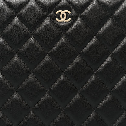 Chanel Lambskin Quilted Travel Case Black 9 of 10