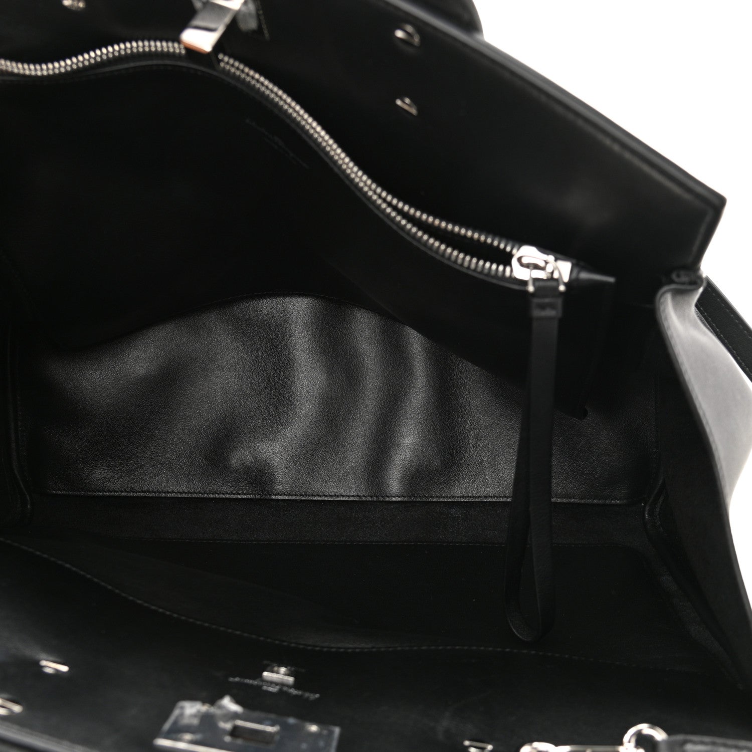 Salvatore Ferragamo Calfskin The Studio Colorblock Bag Black Brown 5 of 11