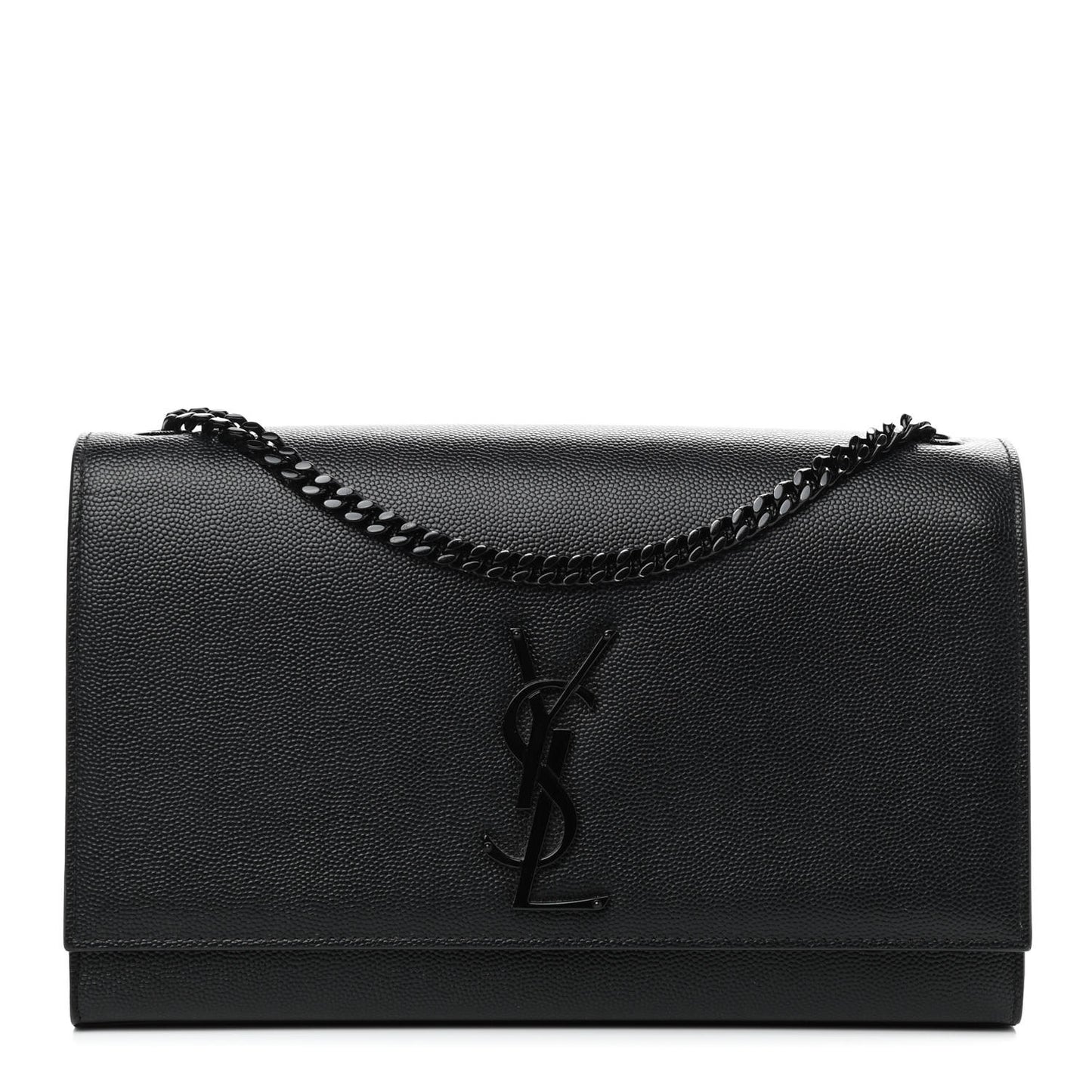 Grain De Poudre Medium Classic Monogram Kate Satchel Black