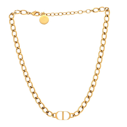 Christian Dior Metal Petit CD Choker Necklace Gold 3 of 5