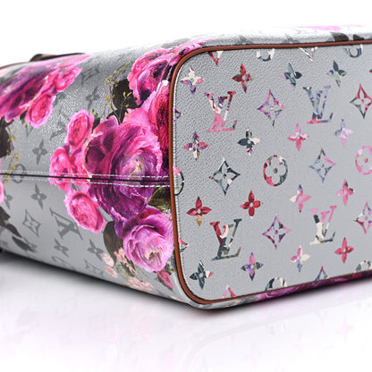Louis Vuitton Metallic Monogram LV Garden Neverfull MM Silver 8 of 9