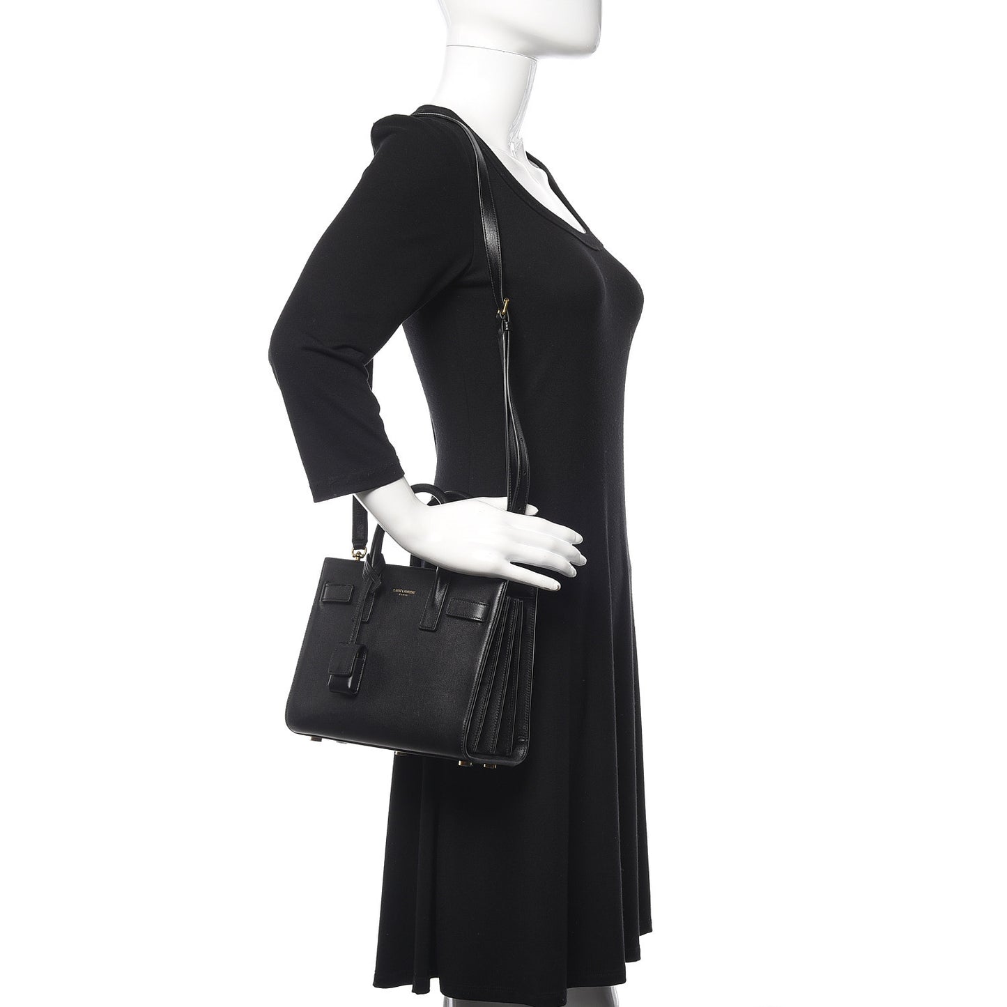 Calfskin Nano Sac De Jour Black