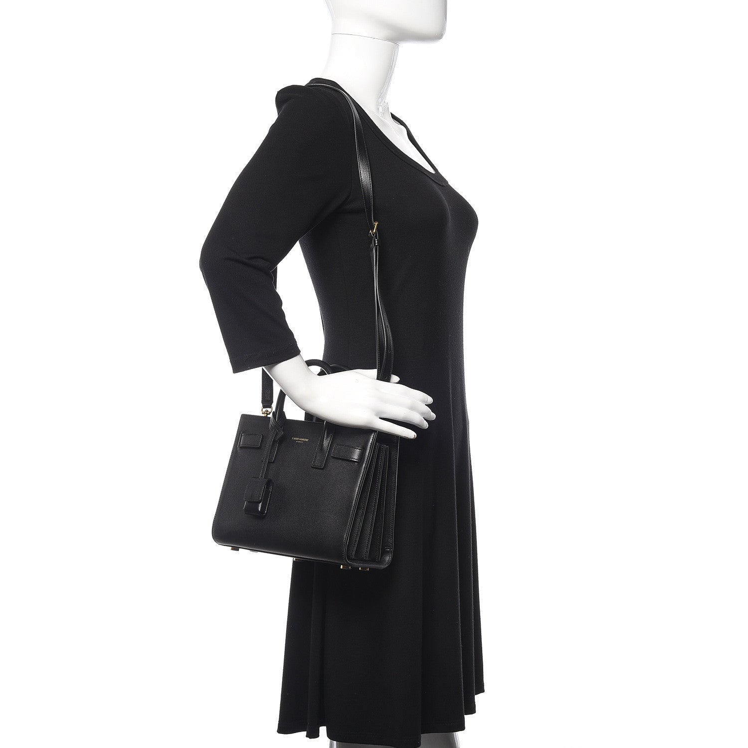 Saint Laurent Calfskin Nano Sac De Jour Black 2 of 9
