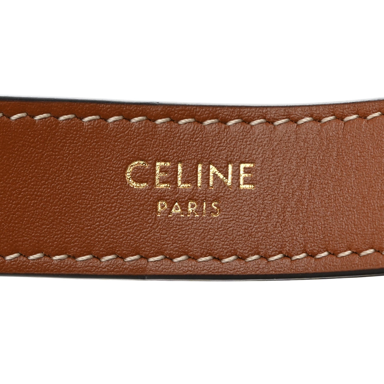 Celine Triomphe Canvas Calfskin Small Top Handle Toiletry Case Tan 7 of 9