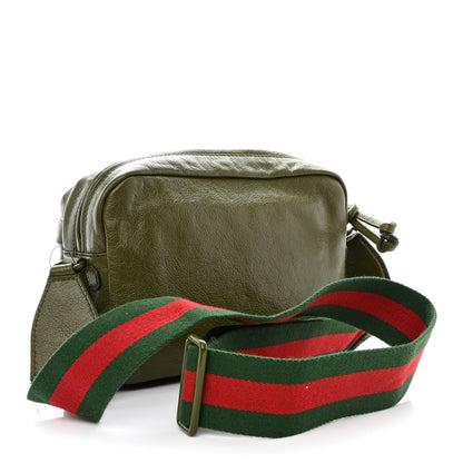 Gucci Piuma Lux Energy Web Monochrome Double G Crossbody Bag Military Wood 3 of 10