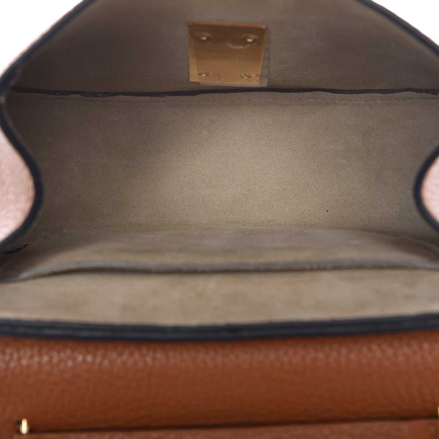 Grained Lambskin Mini Drew Shoulder Bag Caramel