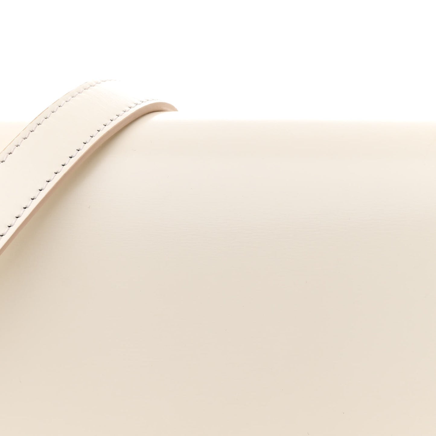 Smooth Calfskin Four Ring Knuckle Crossbody Bag White