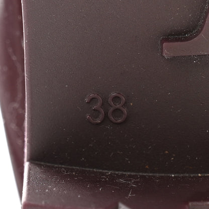 Louis Vuitton Rubber Embossed Monogram Splash Rain Boots 38 Burgundy 8 of 11