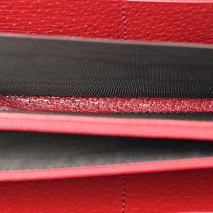 Gucci GG Supreme Monogram Tian Zip Around Wallet Beige Multicolor Red 5 of 15