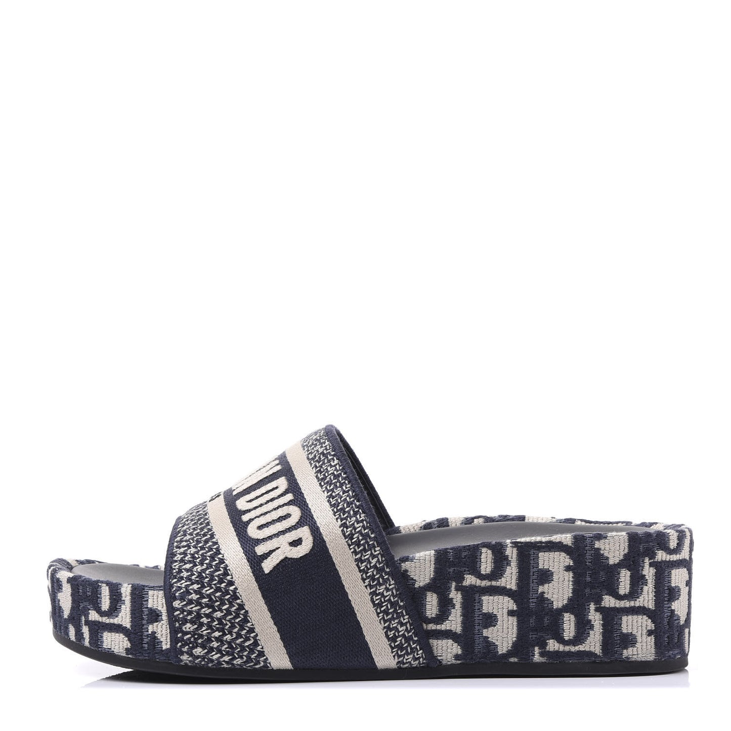 Oblique D-Way Platform Sandal 38 Deep Blue
