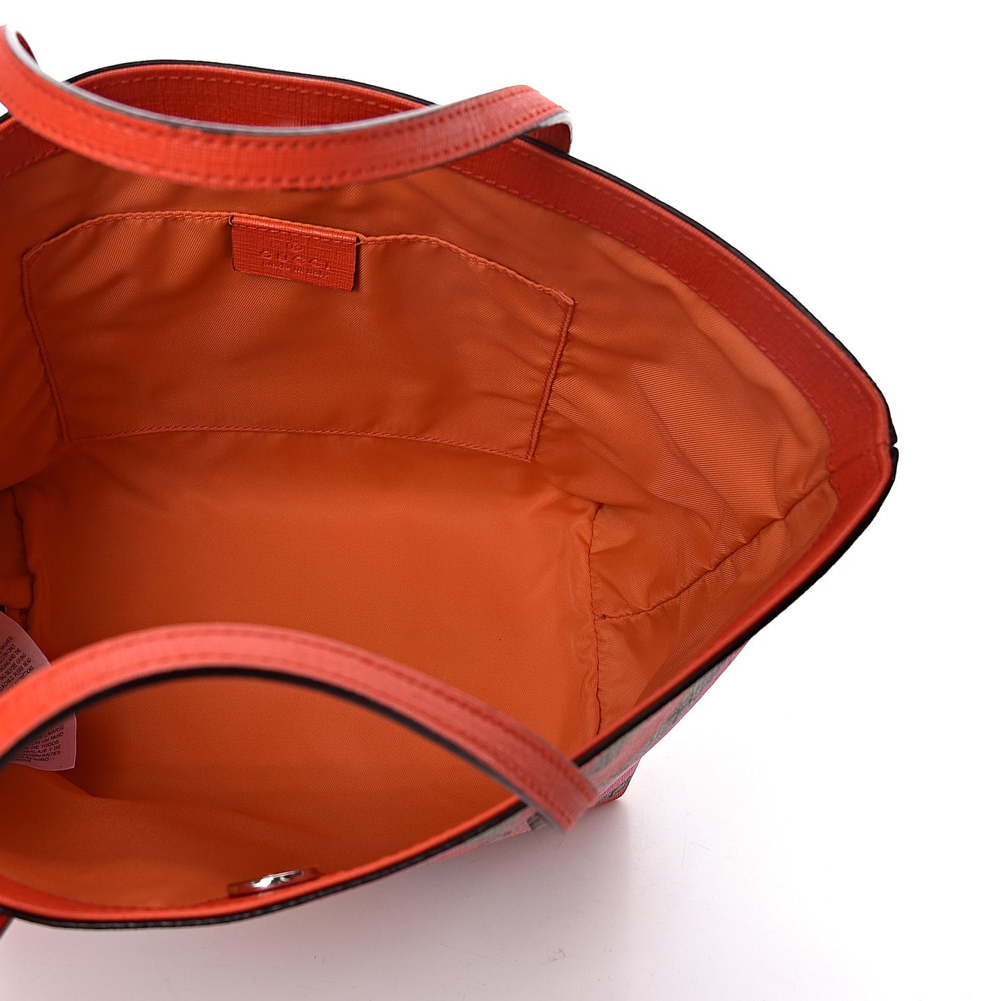 GG Supreme Monogram Kids Rocket Cat Tote Rose Orange