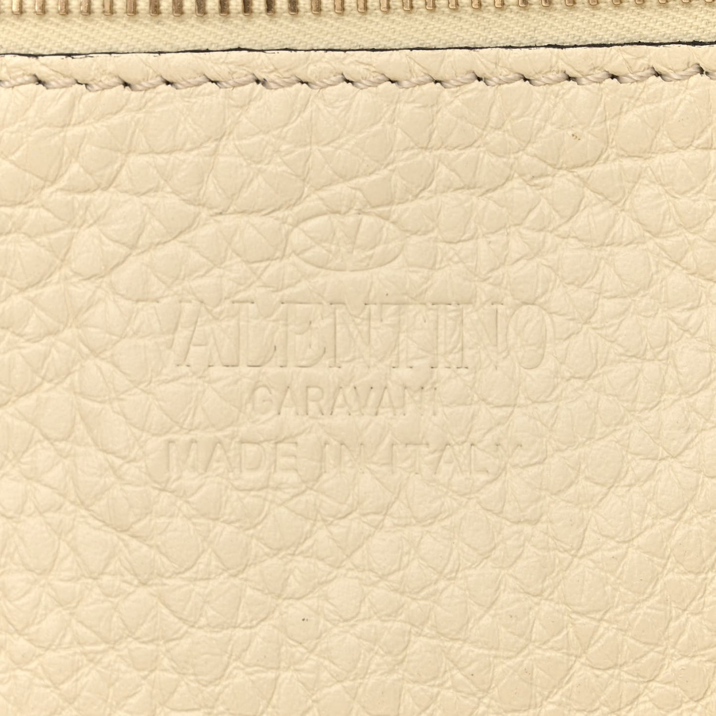 Pebbled Calfskin Mini Rockstud Tote Ivory