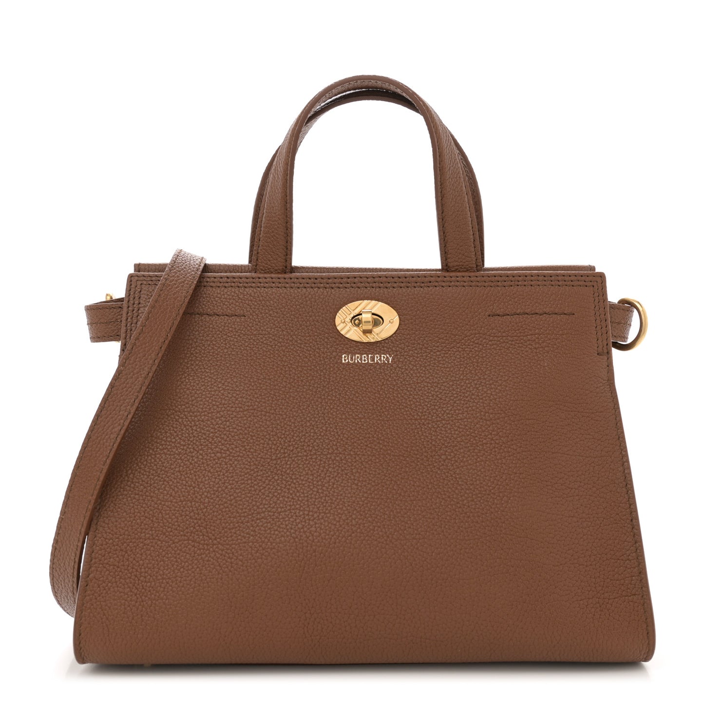 Grainy Calfskin Nova Check Mini Cotswolds Tote Hazel