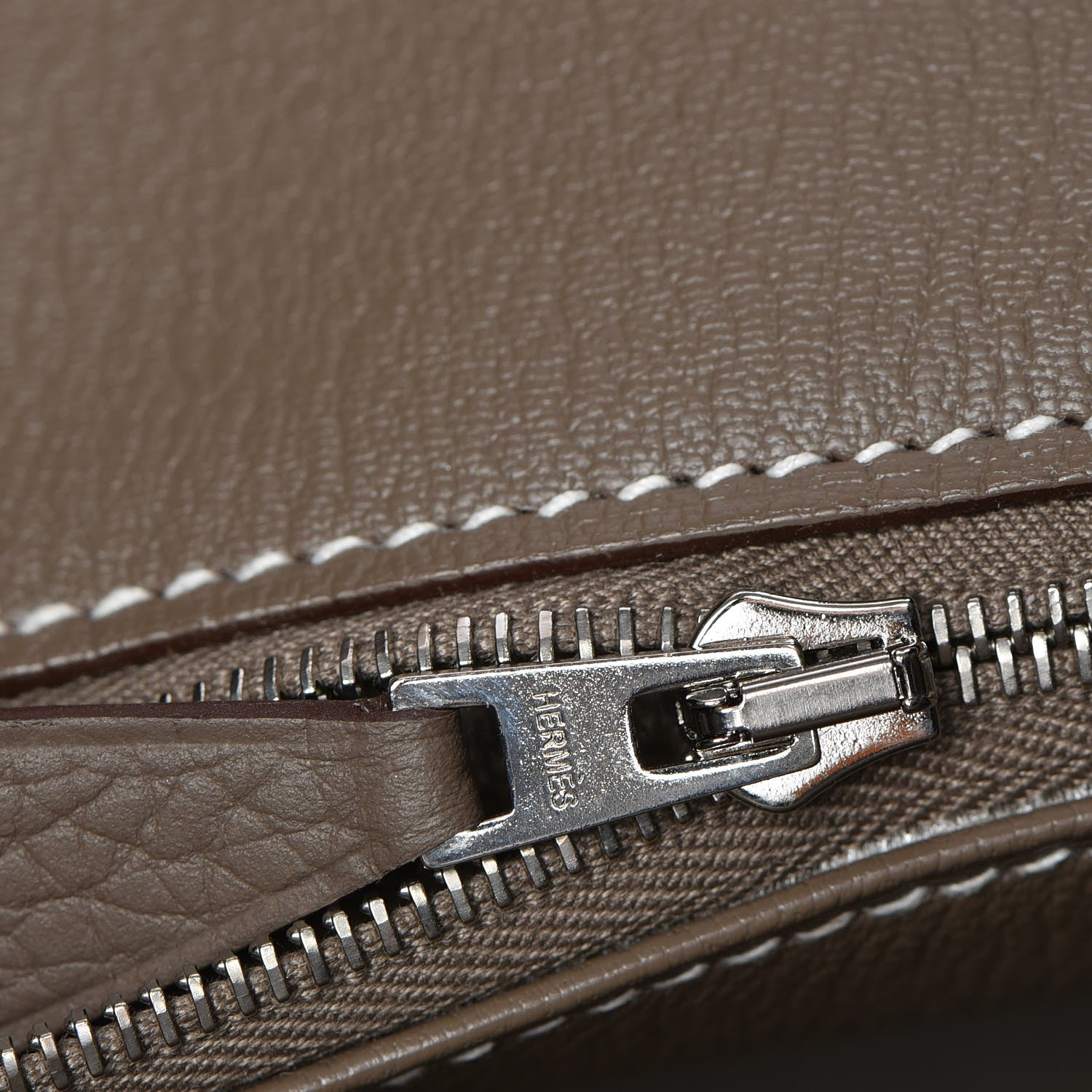Hermes Taurillon Clemence Birkin 35 Etoupe 12 of 29