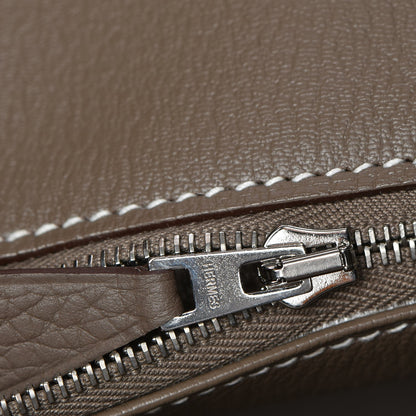 Hermes Taurillon Clemence Birkin 35 Etoupe 12 of 29