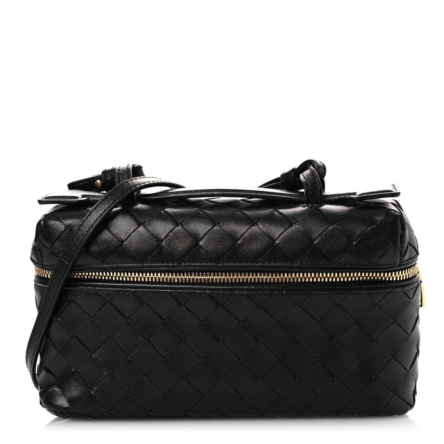 Bottega Veneta Calfskin Intrecciato Bang Bang Vanity Case Black 1 of 13