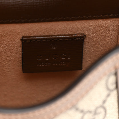 Gucci GG Supreme Monogram Mini Horsebit 1955 Crossbody Bag Beige Brown Sugar 5 of 10